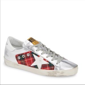 GGDB golden goose deluxe brand red tartan sneakers